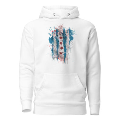 Chicago Flag Watercolor Hoodie